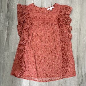 Floral Ruffle Sleeve Top